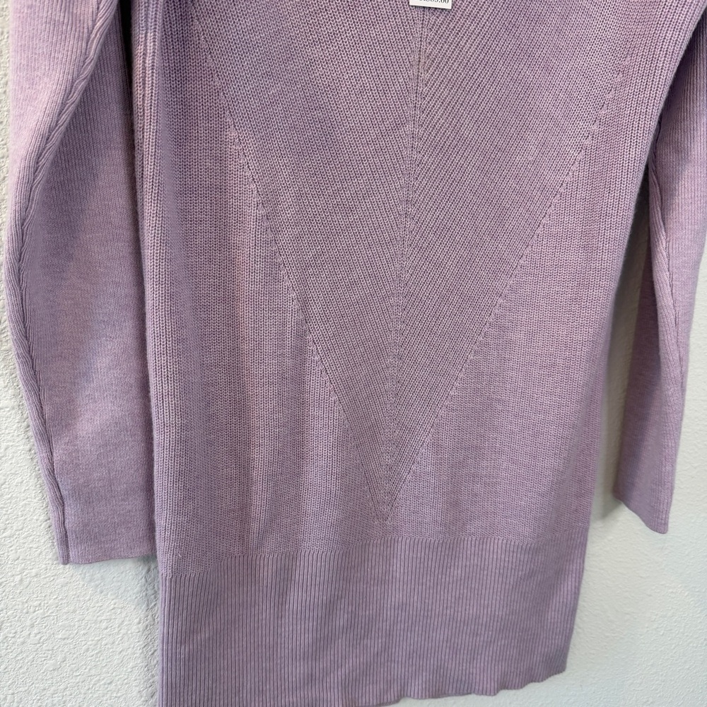 WHBM Cashmere Blend Lilac L/S V-Neck Ribbed Tunic Sweater Size XS NEW $89 Spring - Picture 4 of 7